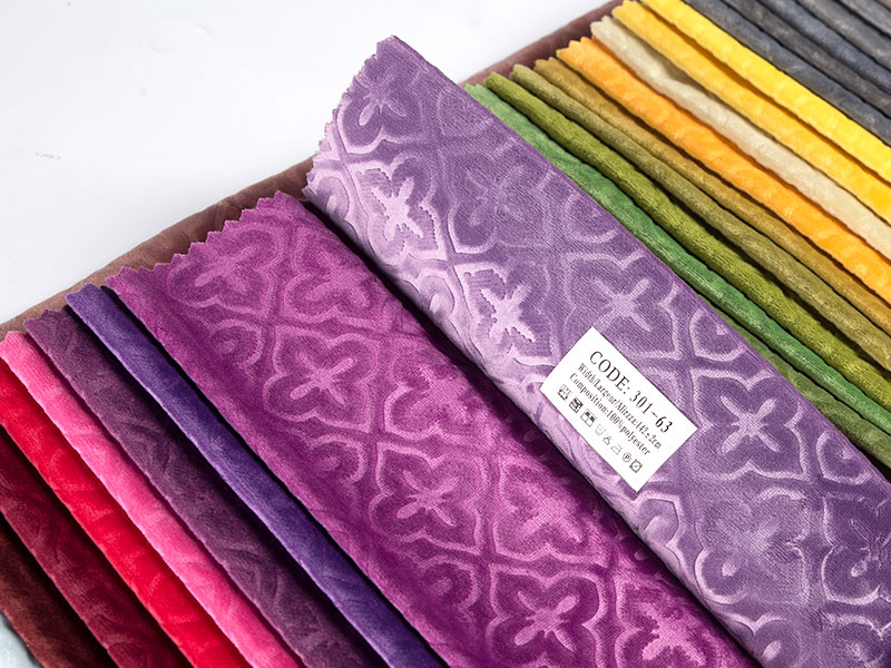 Высококачественная окрашенная тисненная бархатная ткань для дизайна интерьера